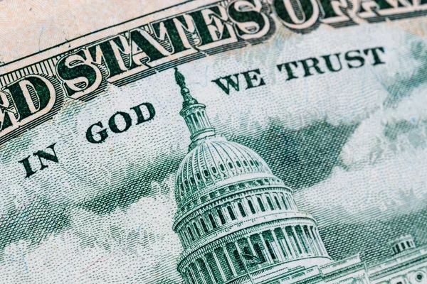Bliska Nas Dolarowych Bogu Ufamy Tekstu Tło — Zdjęcie stockowe