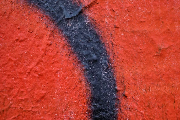 Abstracte textuur van rode en zwarte lijn op de muur — Stockfoto
