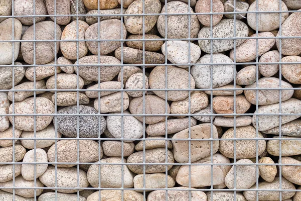 Wall Smooth Stones Grid Background Close — Stock Photo, Image