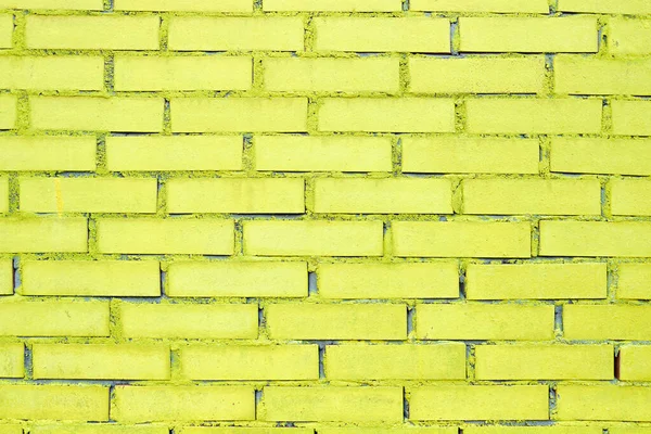 Textuur Achtergrond Van Baksteen Met Gele Verf Sluiten — Stockfoto