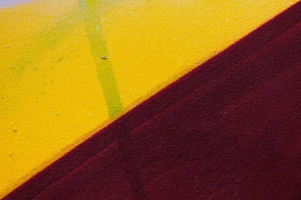 Stukkó Textúra Sárga Burgundi Festékkel Közelről — Stock Fotó
