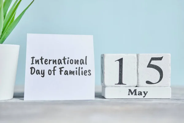 Δέκατη Πέμπτη Διεθνής Ημέρα Των Οικογενειών Μάιος Μήνα Ημερολόγιο Έννοια — Φωτογραφία Αρχείου