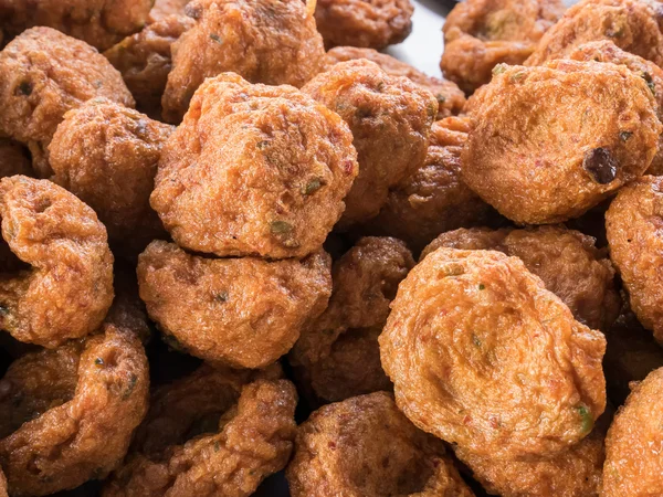 The delicious fried fish-paste balls. (Thai food) — Stock Photo, Image