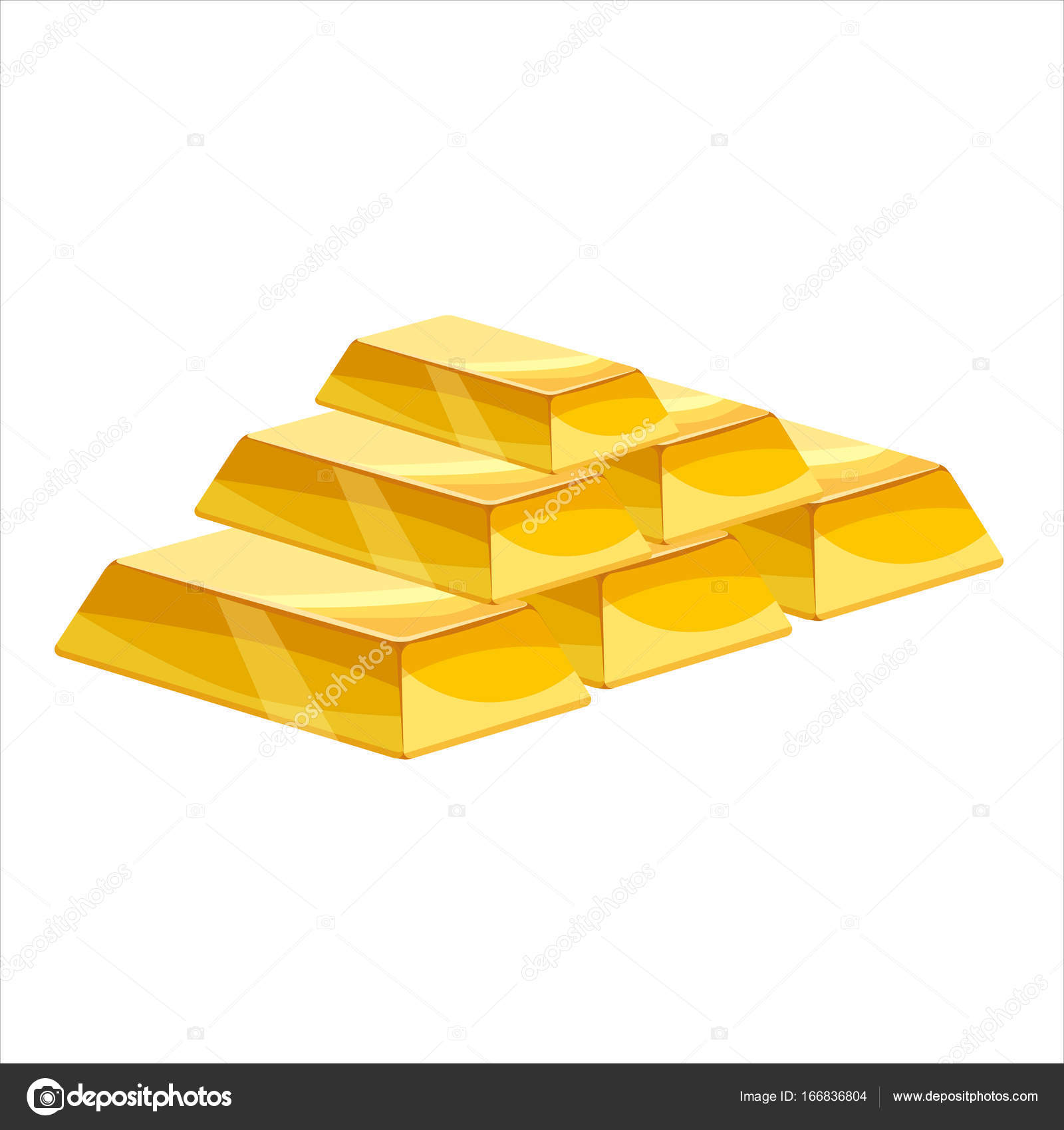 Gold bar icon. Cartoon style, illustration, vector icon for web, games,  applications Stock Vector Image by ©ValeriHadeev #166836804