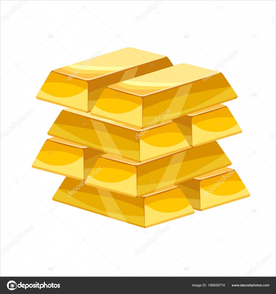 Gold bar icon. Cartoon style, illustration, vector icon for web, games,  applications Stock Vector Image by ©ValeriHadeev #166839774