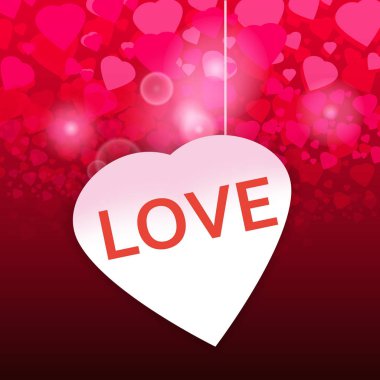 Sevgililer günü tebrik kartı, kalp yapılan kağıt, arka plan, kırmızı Kalpler, flash, vektör, illüstrasyon izole,
