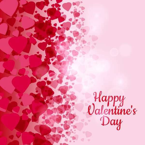 Открытки на день святого Валентина, фон, красные сердца, вспышка, вектор, иллюстрация, изолированные

