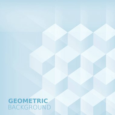 Küpleri soyut arka plan, mavi monokrom renk, kareler, karıştırma, reklam, Davetiyeler, el ilanı, afiş, izole, vektör çizim gölge