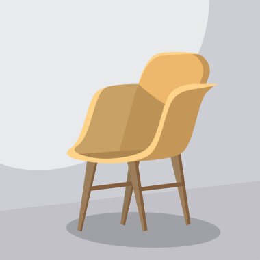 Sandalye çizgi film, izole vektör çizim, animatoin için şablon