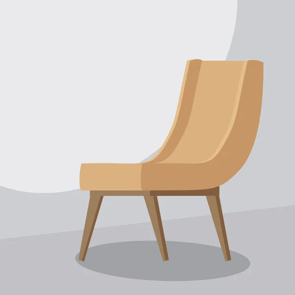 Chair cartoon, isolated vector illustration, template for animatoin — Stock Vector