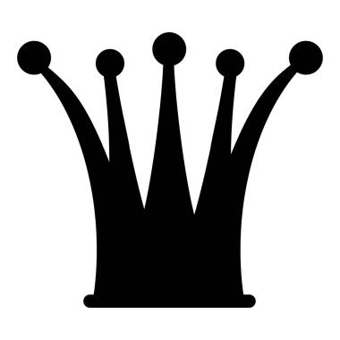 Crown Icon Royal, lüks sembol Kral, Kraliçe. Vektör illüstrasyon logosu, uygulama, Ui izole edildi