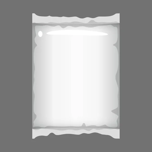 Banco de embalagens de plástico vazio vácuo recipiente mockup para armazenamento de produtos alimentares. Modelo ilustração desenho animado estilo vetor isolado —  Vetores de Stock