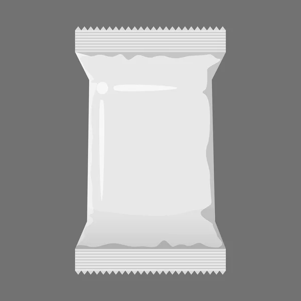 Banco de embalaje de plástico vacío contenedor de vacío maqueta para el almacenamiento de productos alimenticios. Plantilla ilustración estilo de dibujos animados vector aislado — Vector de stock