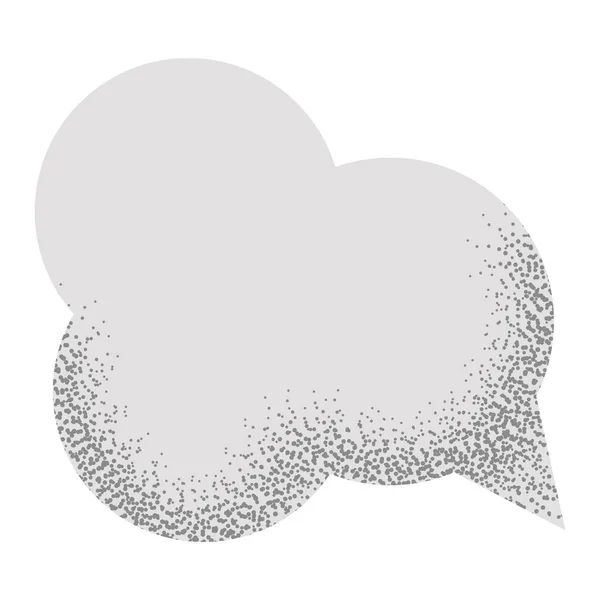 Speech empty bubble with with noise sand texture trendy. Vector illustration isolated — ストックベクタ