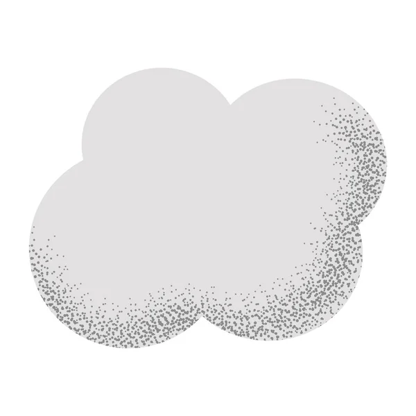 Discurso burbuja vacía con textura de arena de ruido de moda. Ilustración vectorial aislada — Vector de stock