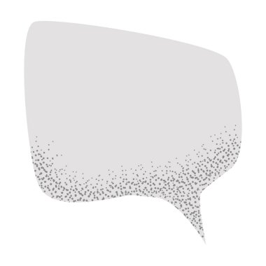 Gürültü ve kum dokusu modası olan boş bir baloncuk. Vektör çizimi izole edildi