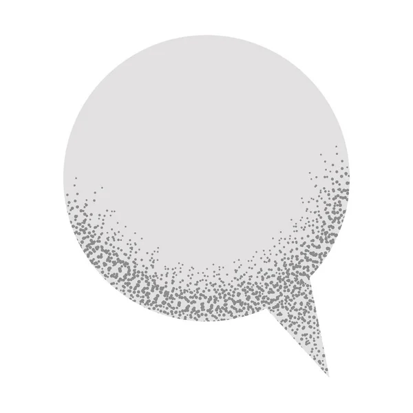 Bulle vide de parole avec texture sable bruit à la mode. Illustration vectorielle isolée — Image vectorielle