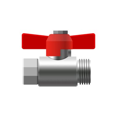Kapakçık topu, tesisat, metal borular. Kapakçık suyu, petrol, gaz boru hattı, kanalizasyon boruları. İnşaat ve endüstriyel basınç tesisatı. Vektör illüstrasyonu gerçekçi biçimi izole edildi