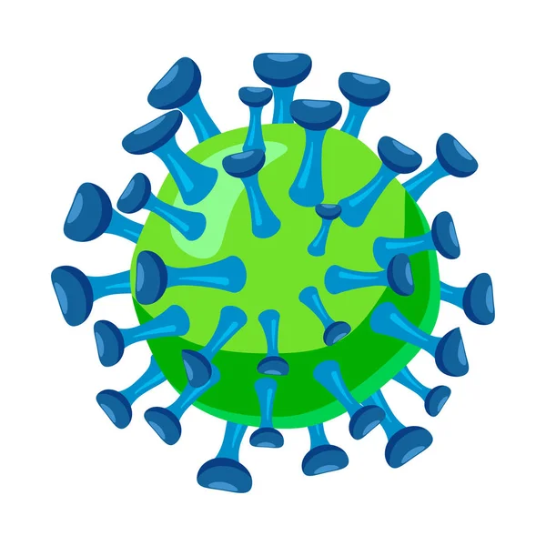 Virus, coronavirus, bacteria infection ilness, microbe organism cell. Vector illustration isolated cartoon vector style — ストックベクタ