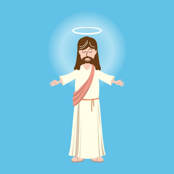 God, Jesus christian religion, grace, good, Biblical ascension concept. Character of Jesus christ, the son of god concept sketch. Isolated vector illustration
