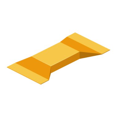 Şekere sarılmış izometrik tatlı çikolata. Beyaz arkaplanda izole edilmiş vektör