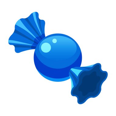 Şekere sarılmış bonbon izometrik tatlı yiyecekler. Beyaz arkaplanda izole edilmiş vektör