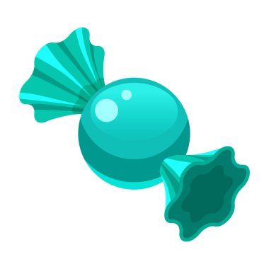 Şekere sarılmış bonbon izometrik tatlı yiyecekler. Beyaz arkaplanda izole edilmiş vektör