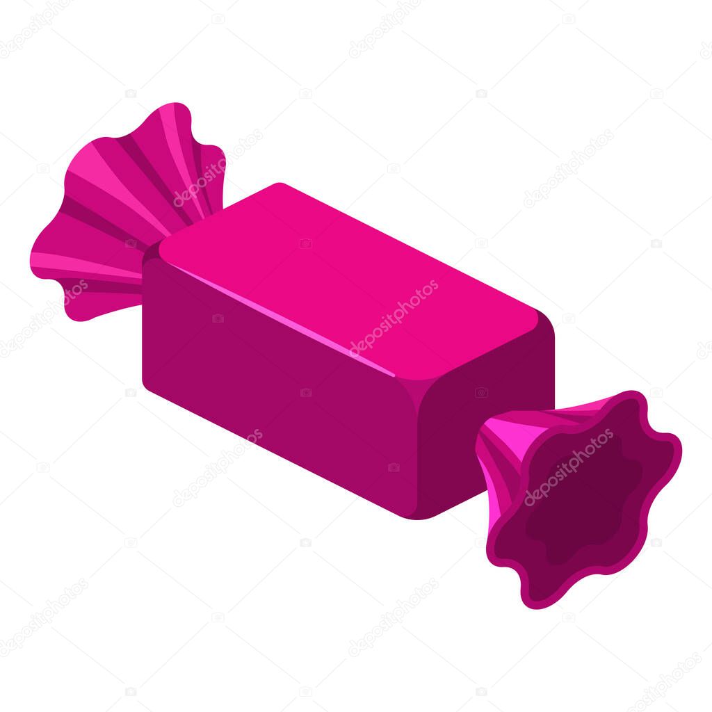 Candy wrapped isometric sweet food