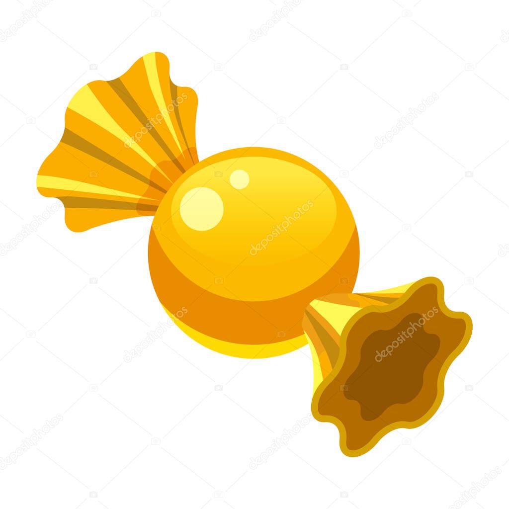 Candy wrapped lollipop round isometric sweet food