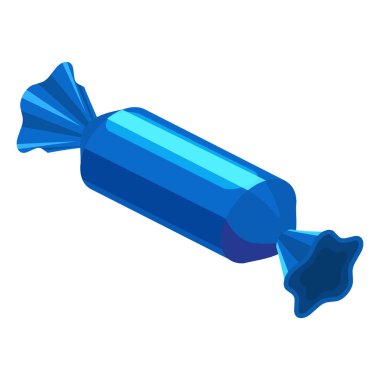 Şekere sarılmış izometrik tatlı yiyecekler. Beyaz arkaplanda izole edilmiş vektör