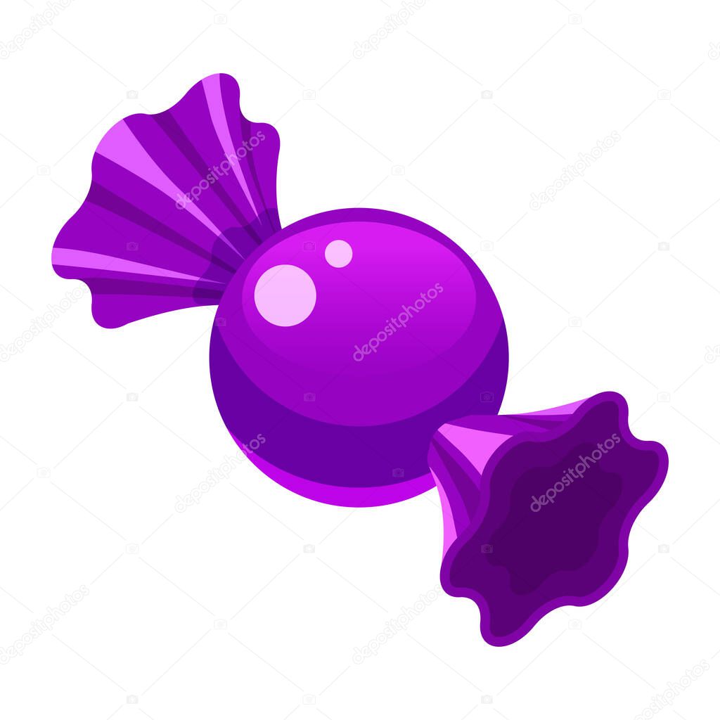 Candy wrapped lollipop round isometric sweet food