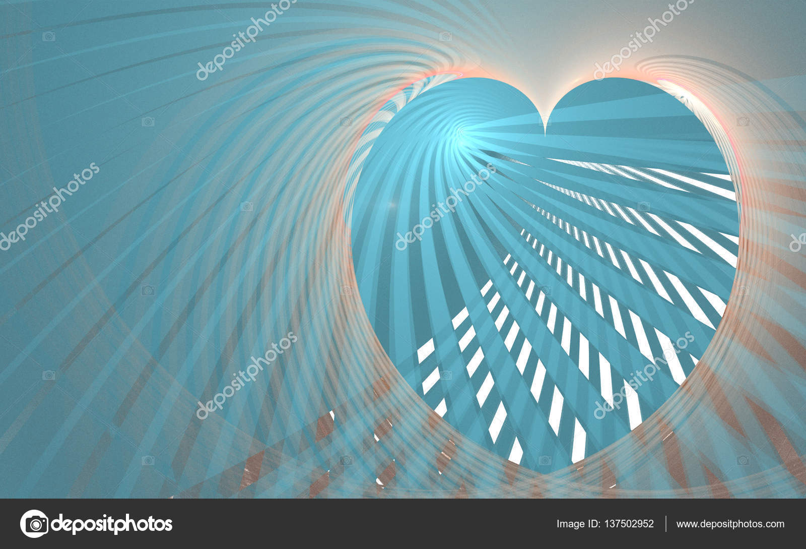 Heart made from blue and pink color stripes — Stock Photo © ivanoel  #137502952