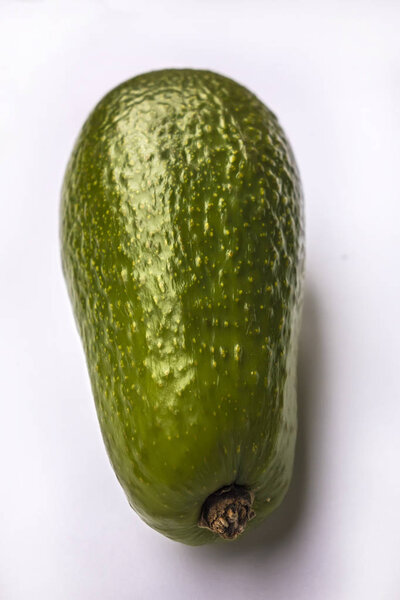 Beautiful ripe fruit avocado isolated with shadow