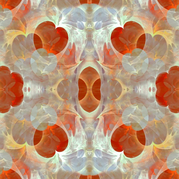 Seamless kaleidoscopic beautiful fractal pattern with hearts 