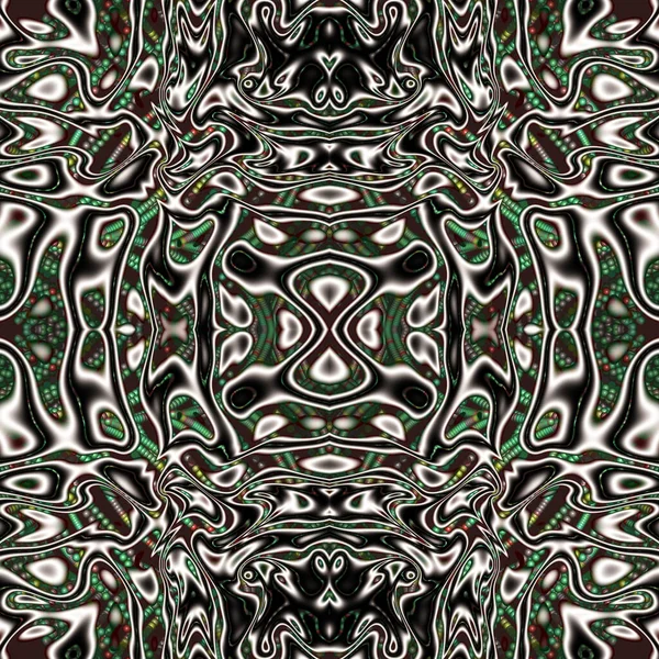 Patrón abstracto fractal psicodélico étnico sin costura para azulejos a —  Fotos de Stock