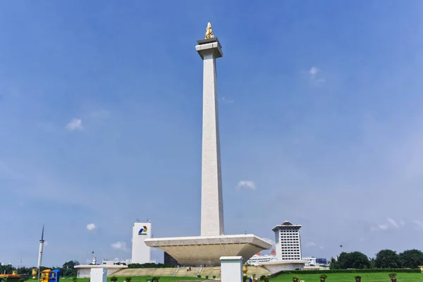 자카르타 인도네시아 2020 Monumen Nasional Monas Famous Jakarta City Landmark — 스톡 사진