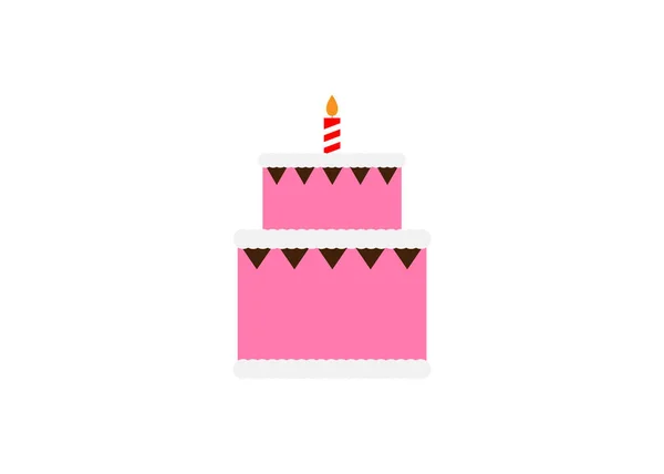 色彩艳丽的生日蛋糕载体 — 图库矢量图片