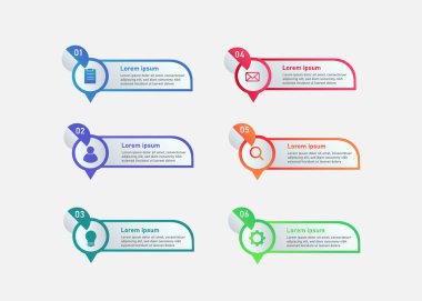 Sunum, kitapçık, web sitesi vs. için gradyan biçimli İş Bilgileri Şablonu Vektörü. 