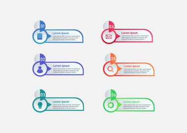 Sunum, kitapçık, web sitesi vs. için gradyan biçimli İş Bilgileri Şablonu Vektörü. 