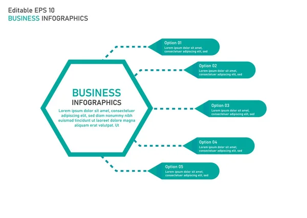 Vorlage Geschäftsinfografik Editierbare Vektor Infografik Vorlagen — Stockvektor