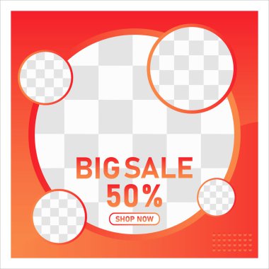 Modern dijital pazarlama, sosyal medya paylaşımı, reklam afişi şablonu. kullanım vektör tasarım şablonu.