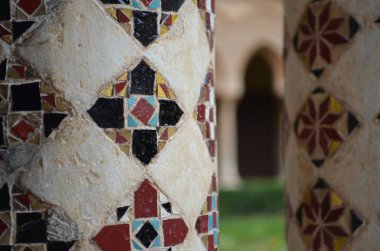 Monreale Palermo Sicilya sütunları kakmalı Mozaik 