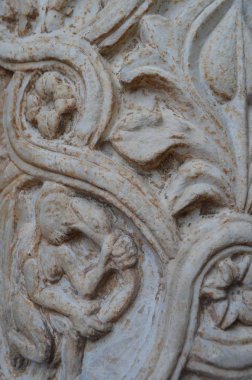 Monreale Palermo Sicilya İtalya mermer bas Rölyef 