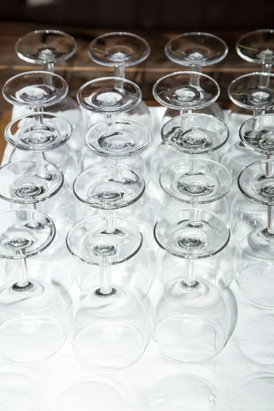 Empty glasses background