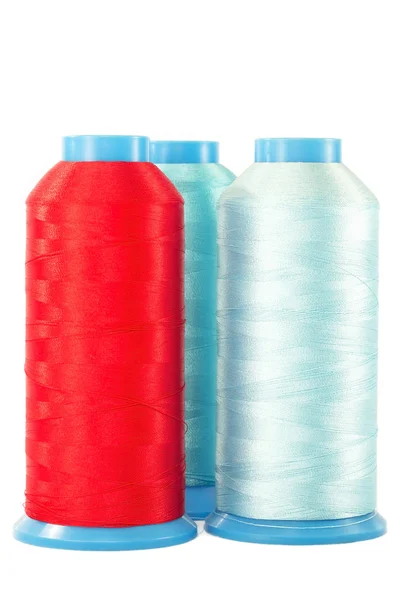 Red and blue threads — Stock Photo, Image