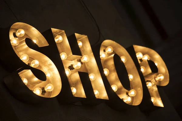 Stralend licht winkel teken — Stockfoto