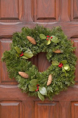 Noel çelenk arka plan