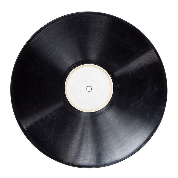 Old vinyl lp record isolated