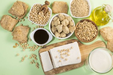 çeşitli soya ürünleri
