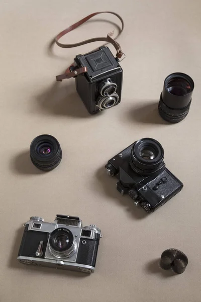 오래 된 카메라 배경 — 스톡 사진